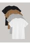 Oversize Plain Set of Four Crew Neck T-Shirts - 2