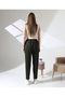 Women's Scuba Fabric Pants - with Pockets, Elastic Waist and No Ironing - 8