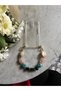 iPhone 13 - 14 Compatible Stone Detailed Phone Strap and a Quality Transparent Case - Luxury Design Strap - 6