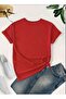 Cest Vie Men's Cotton Combed Crew Neck Red T-Shirt - 2