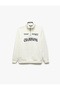 Half Zipper Embroidered Long Sleeve Sweatshirt - 3
