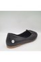 D25Ya-7225 Black Genuine Leather Women's Ballerina Shoes - 4