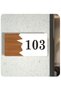 Horizontal Metal Composite - Wood Apartment -Apartment Hotel Office Door Number White - Door No: 103 Faceplate - 3