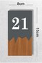 Vertical Metal Composite - Wooden Apartment Site -Apartment Hotel Office Door Number - Door No:21 Twenty-One - 3