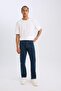 Sergio Regular Fit Normal Fit Regular Waist Tube Leg Jean Trousers D.Blue - 2