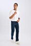 Sergio Regular Fit Normal Fit Regular Waist Tube Leg Jean Trousers D.Blue - 3