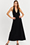 Black Midi Sleeveless Women's Dress Tf73 - 4