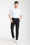 Siyah Slim Fit Basic Chino Esnek Gabardin Pantolon TMNSS25PL00018 - 7