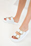 White Women's Slippers 19322