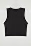 Black*001 Halter Neck Fitted/Crop Stretchy Knitted Blouse Twoss22Bz0879 - 6
