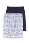 Baby Blue-Navy Blue 2-Pack Boys' Knitted Shorts Tkdss25Sr00004