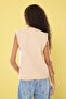 Bej Bisiklet Yaka Triko Yelek TWOSS25YE00042 - 4