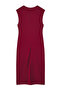 Burgundy Fitted Padded Stretchy Midi Knitted Dress Twoss25El00113 - 9