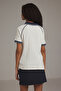 Ekru Regular/Normal Kalıp Polo Yaka Esnek  Örme Bluz TWOSS25BZ00148 - 4