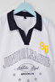 White Boy's 100% Cotton Slogan Printed Polo Collar Short Sleeve Knitted T-Shirt Tkdss25Ts00080 - 4