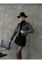 Buttoned Bowl Coat - Black | |   F1547 - 3