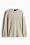 Waffled jersey top
