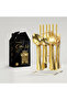 24-Piece Stainless Steel Cutlery Set With Stand Gold