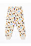 Lcw Kids Orange Crew Neck Printed Boys' Pajamas Suit - 5
