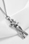 Hugging Couple Steel Unisex Lover Necklace Gift for Partner Lover Eck52 - 5