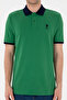Men's Regular Fit Polo Neck Green Basic T-Shirt 50284638-Vr054 - 6