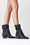 Alkadra Women's Genuine Leather Black Western Boots - 2