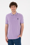 Men's Regular Fit Polo Neck Lilac Basic T-Shirt 50284639-Vr034