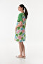 Women's Tie Dye Printed Half Sleeve Dress Nightgown Cotton Fabric - 4