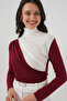 940 Gather Detailed Sandy Blouse - Burgundy - 3