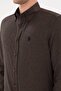 Men's Brown Long Sleeve Basic Shirt 50296757 -Vr029 - 7