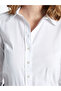 White Long Sleeve Poplin Women's Shirt - 3