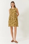 Women's Oil Green A-Line Printed Dress with Pocket Detail 70306 60271062 - 2