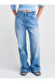71791 100% Cotton Light Color Wide Leg Denim Pants-Blue - 3