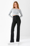 Women's Black High Waist Recovery Flared Leg Palazzo Pants - 5111 - 2