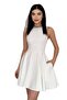 Graduation & prom evening dress - o-neck sleeveless ruffle hem mini dress 165 - 4