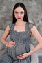 Women's Smoked Lace Summer Special Design Cotton Maternity Maternity Dressing Gown Pajama Set Set - 2