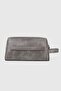 Genuine Leather Handheld Portfolio Bag Gray - 3