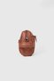 Genuine Leather Handbag Brown - 3