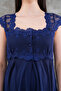 Women's Navy Blue Lace Summer Special Design Cotton Maternity Maternity Dressing Gown Pajama Set Set - 8