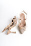 Women's Special Straw Design Cross Helmet Ankle Strap Stiletto Shoes - 3