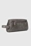 Genuine Leather Handheld Portfolio Bag Gray - 2