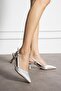 Bolly Silver Satin Detailed Heeled Shoes - 2
