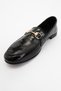 Trexie Black Patent Leather Genuine Leather Buckle Women's Loafer Shoes - 3