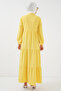 1627 Collar Lace-Up Hijab Dress - Lemon Yellow - 6