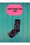 2 Pairs Black(Unseam) White(Unseam) Women's Socks Polka Dot Heart College Cotton Silvery Socks 36-40 - 3