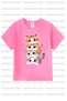 Heart Printed 3 Pack Pink Girl's T-Shirt - 3