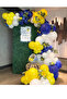 50 Pieces Fb Balloon Set Concept Fb 50 Pieces Balloon Chain Set Yellow Navy Blue White - 3