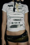 White Treatment Set Gothic Y2K Short Sleeve Crop - 2