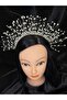 Pearl Detailed after Henna Special Design Bridal Crown - 6