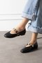 Women's Buckle Detailed Comfortable Stylish Daily Ballerina Shoes - 2
